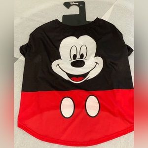 New Disney DOG PET t-shirt size XL Black Red Mickey Mouse short sleeve
